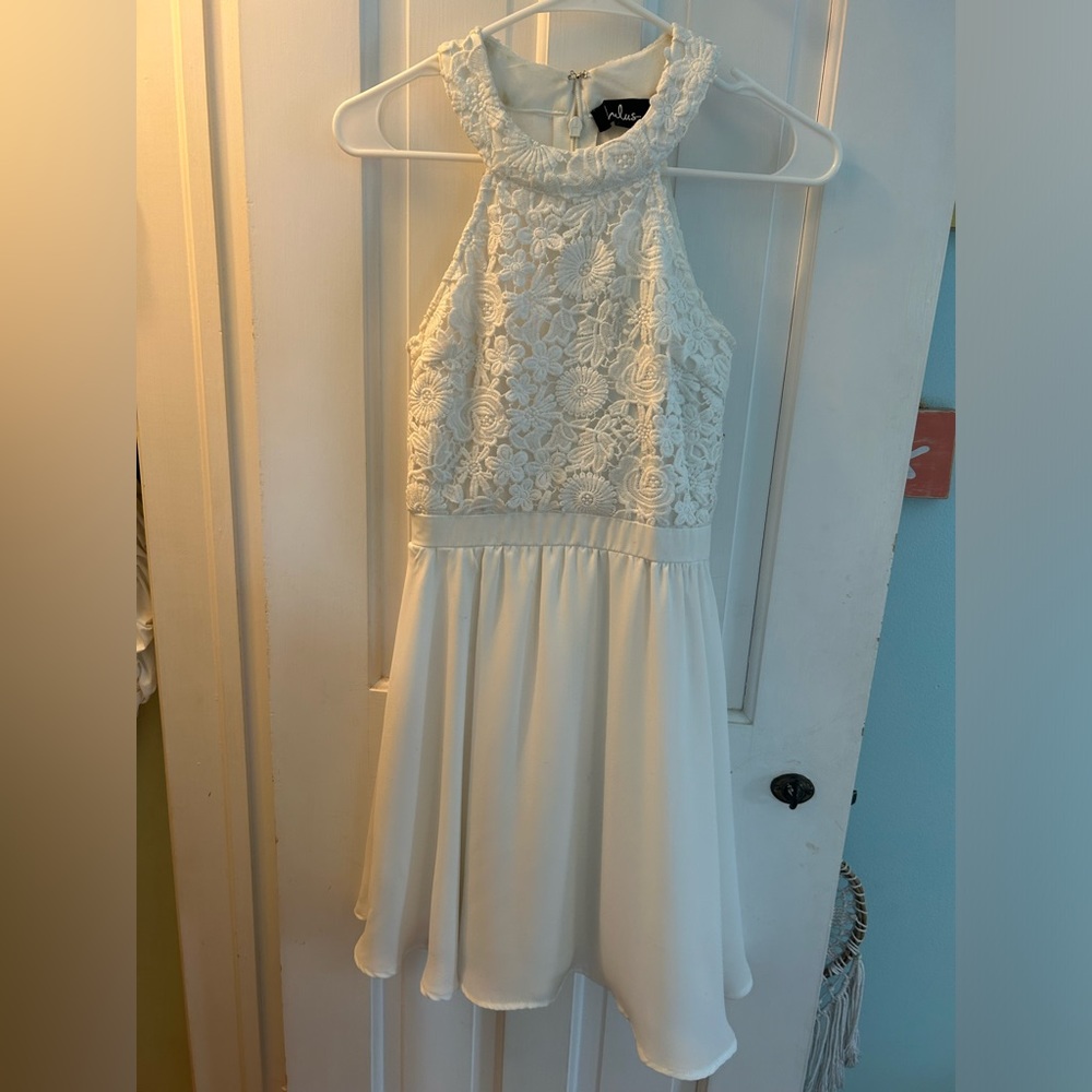 White floral dress